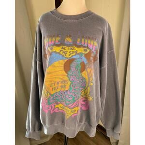 Project Social T Women's Live & Love Graphic Sweatshirt, Small/Medium